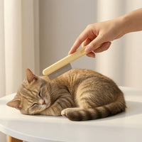 Fine-Toothed Pet Grooming Comb Rounded Ends Cat Comb Sturdy Lightweight for Dogs