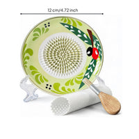 Garlic Grater Plate with Brush Textured Garlic Grater Plate for Kitchen