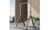 Pull-up Station with Folding Base Height Adjustable Standing Pull up Bar Freestanding Foldable Exercise Station for Home Gym, Apartment, Garage