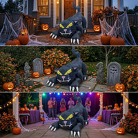 Inflatable Cat Crouching Cat Inflatable Holiday Decorations for Yard