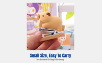 Mini Stapler Set, Capybara Cartoon Figure, Cute Student Office Stationery, Random