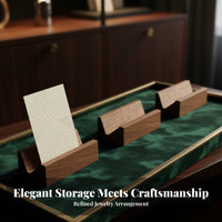 Walnut Wood Jewelry Display Rustic Design Wooden Jewelry Display Riser Wooden Band Holder Minimalist Design for Vendors