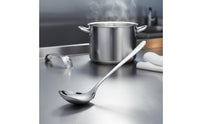 Long Handle Soup Spoon Smooth Edges Long Handle Ladle Dishwasher Stainless Steel Soup Ladle for Restaurant