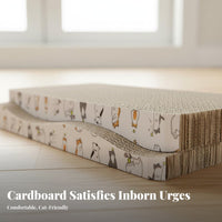 Cat Scratching Board Includes Catnip Corrugated Cardboard Scratcher Corrugated Scratching Board Sturdy Construction for Kittens