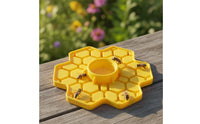 Flower Bee Feeder Honeycomb-Style Bee Feeder Detachable for Backyard, Apiary