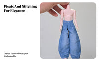 High Waisted Doll Jeans Full Length Wide Leg Doll Pants Loose Fit