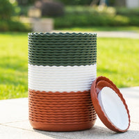 Plant Saucers with Rim, Heavy Duty Resin Drip Tray and Trays, Modern Style Pot Stand for Indoor and Outdoor Plants, Not Easy to Deform