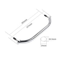 Curved Grab Bar 304 Stainless Steel Grab Handle Bathroom Handrail Polished Silver Handrail Oval Cylindrical for Wet Areas