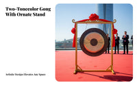 Professional Grade Two-Tone Chau Gong Long vibration Percussion Instrument Soothing Sound House Decoration handmade for Meditation Practitioners, Musicians, Home Decor lovers