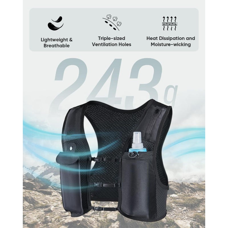 New Sports Vest Pack Running Vest Outdoor Hiking Climbing Cycling Multi-functional with Water Bottle Holder Breathable