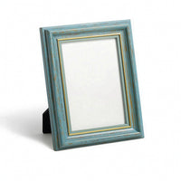 Vintage-Look Resin Photo Frame Tabletop Retro Picture Frame Wall-Mounted Rectangular for Families, Graduates