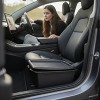 Under-Seat Storage Box with Cover Concealed Under Seat Storage Box Car Organizer Tray with Lid Slim Container