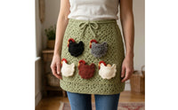 Handmade Egg Gathering Apron with Chicken Pockets Rustic Egg Collecting Apron with Chicken Pockets Whimsical Charming for Homesteaders, Backyard Farm