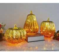 Halloween Pumpkin Lantern Glass LED Light Decoration for Western Ghost Festival