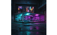 1/64 Scale Neo-Futuristic Parking Garage Diorama DIY Assembly Underground Garage Scene Model Hobby Supply for Hobbyists