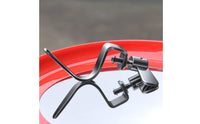 Stainless Steel Clamp-on Rod Hook Curved Arm Side-Mounted Hook Adjustable Universal