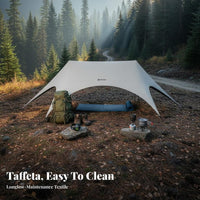 UPF 50+ Blackout Sun Tarp Waterproof Quick Setup Sunshade Canopy Formaldehyde-without Protection Canopy for Campers, Families, Backyard, Beach, Picnic