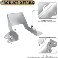 25-Pack 2x4 Joist Hangers with Screws Galvanized Face Mount Wood Beam Brackets