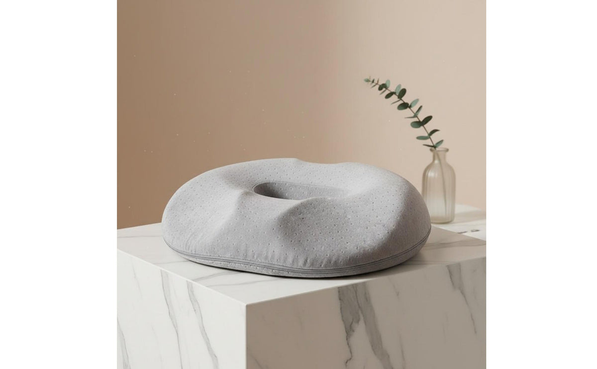 Pressure Relief Seat Pad Long-Lasting Comfort Donut Pad Ergonomic Support Breathable Cover Seating Accessory for Students