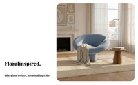 Sculptural Design Calla flower Chair blossomInspired accentuate Seating Modern & aesthetic Indoor Furniture single-Piece Construction for Interior Designers, Business Owners, Showroom, Living Room, Office Reception, Bedroom