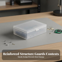 Rectangular Storage Box Thickened Plastic Durable Snap Lock for Desk