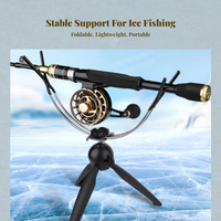 Adjustable rod holder for ice fishing