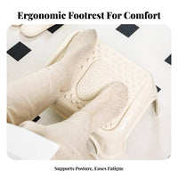 Anti-Slip Base Under-Desk Footrest Fatigue Relief Foot Stool Tilted Angle Office Accessory Massaging Surface for People with Sedentary Jobs, Students, Seniors, Study Room, Home, Gaming Setup