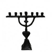Candelabra Matte Black Tabletop Centerpiece Sculptural for Mantel, Hotel Lobby