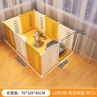 宠物狗狗围栏家用屋狗窝室内小型犬泰迪栅栏隔离门带厕所区狗笼子