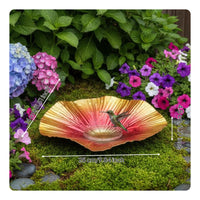 Decorative Flower-Shaped Feeding Dish Vibrant Colors Bird Feeder Weather-Resistant Garden Supply Easy to Clean for Nature Lovers, Gardeners, Homeowners, Courtyard, Patio, Backyard, Yard