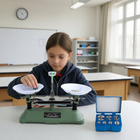 Mechanical Balance with Weights No Power Classroom Tray Balance Mechanical Laboratory Scale Tabletop Accurate for Teachers