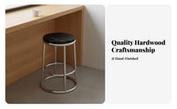 Minimalist Design Backless Round Bar Stool Sturdy Construction Nordic Design Counter Stool Built-in Footrest Backless Metal Barstool Versatile for Cafe Owners, Homeowners, Adults, Restaurant, Pub, Home, Dining Room