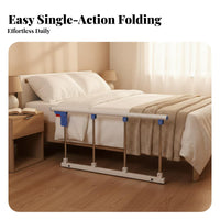Elderly Bed Rail Sturdy and Sturdy Hospital Bed Side Rail Thickened Metal Construction Bedside Assist Bar for Adults, Caregivers, Nursing Home