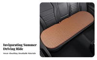 Ventilated Seat Mat Sweat-Absorbent Woven Cooling Mat Breathable Automotive Interior Accessory for vehicle Owners, Commuters, Summer Driving, Office