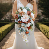 Long-Lasting Keepsake Cascading Wedding Flower Arrangement Elegant & Romantic Teardrop Flower Arrangement Ready to Use