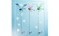 3 Pieces Clasp-on Dragonfly Stake Colorful Dragonfly Plant Clip Decorative Outdoor Decor for Yard