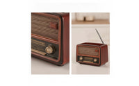 Vintage Radio Flowerpot Indoor Radio Planter Tabletop Planter with Antenna for Plant Lovers
