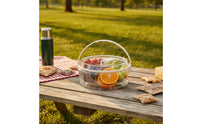 Snack Box with Lid and Handle Portable Candy Organizer Transparent for Meal Prep