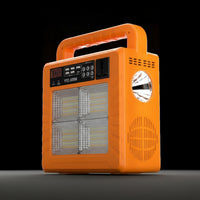 Portable Power Station with Speaker Multi-Port Power Station with Rechargeable Solar Generator with Light for Campers, Camping, Emergencies