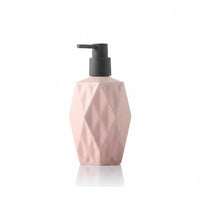 Ceramic Lotion Bottle, European Geometric Pump Dispenser, Foam Soap Container for Hotel, Guesthouse, Bathroom