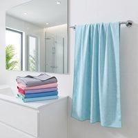 80x130cm Dry Robe and Microfibre Towel with Snap Fasteners, Quick-Dry Snap Towel for Beach and Travel, Double-Sided Plush 200 GSM Poncho