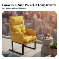 Foldable Design Adjustable High-Back Recliner Multi-Functional Adjustable Backrest Lounger Multifunctional Lounge Chair Space Saving for Nursing Mothers, Students, Adults, Bedroom, Balcony, Living Room