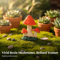 DIY Craft Resin Toadstool Sculpture Figurine Realistic Design Resin Toadstool Sculpture Statue Detailed Sculpture for Crafters