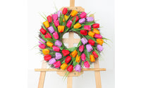 Artificial Flower Wreath Lively Colors Flower Wreath Vivid Tint Interior Decoration for Fireplace