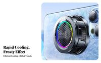 3-Speed Adjustable Attachable Phone Cooler Wide Compatibility Digital Display Phone Cooler 15W High Power for Content Creators, Vlogging