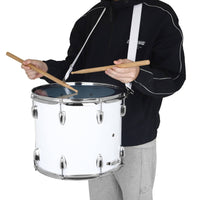 Dynamic Range 14 Inch Marching Snare Drum Sturdy Marching Band Snare Drum Lightweight Sturdy for Procession, School Performance
