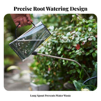 Long Spout Watering Can Large Capacity Transparent Watering Can Controlled Water Stream Stainless Steel Spout Waterer for Office Workers, Balcony