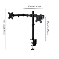 Two Display Arm Display Mount System Compatible Computer Accessory Rotating for Workstation, Home Office