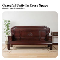 5 Pieces Ornate Carved Sofa Suite Chinese design Living Room Set Classical Design Household Furniture for Homeowners, Families, Home, Den, Office