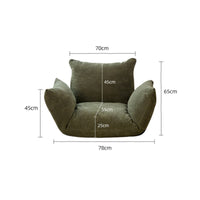 High-Density Filling Convertible Sofa Bed Removable Washable Cover Adjustable Floor Sofa Skin-Friendly Textile Foldable Lazy Chair Sturdy Steel Frame for Bedroom, Living Room